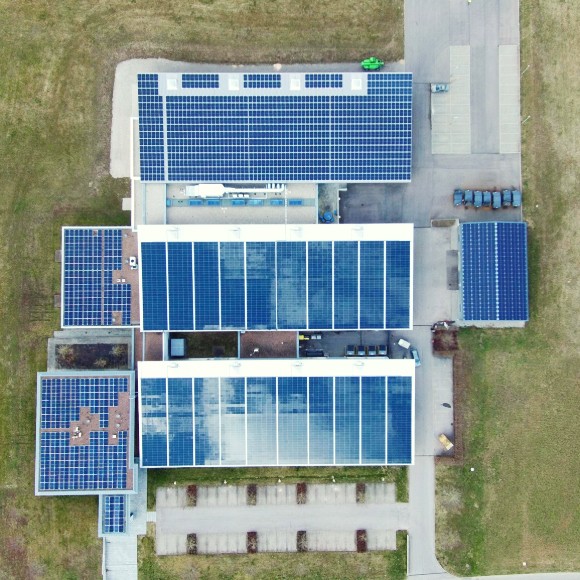 Aerial view PV system Aerial view PV system